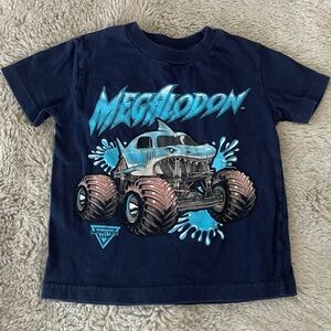 Monster Jam Truck Graphic T-Shirt Top MEGALODON Sz 2T SHARK